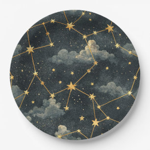 Celestial Constellation Star Pattern (1) Paper Plates