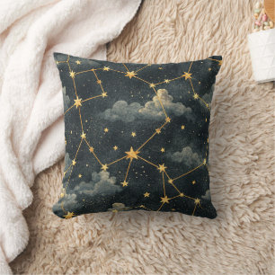 Celestial Constellation Star Pattern (1) Throw Pillow