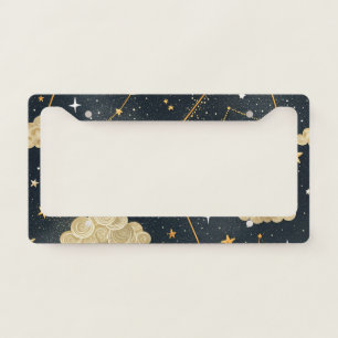Celestial Constellation Star Pattern (2) License Plate Frame
