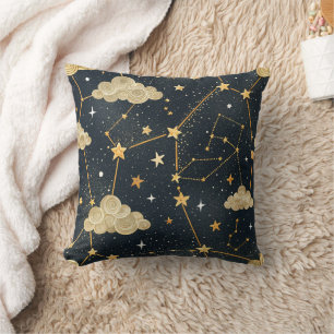 Celestial Constellation Star Pattern (2) Throw Pillow
