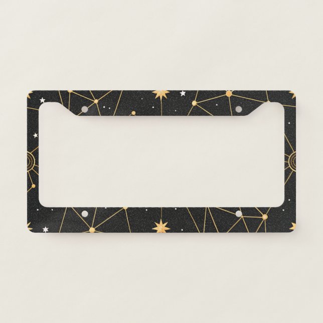 Celestial Constellation Star Pattern (3) License Plate Frame (Front)