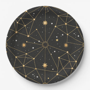 Celestial Constellation Star Pattern (3) Paper Plates