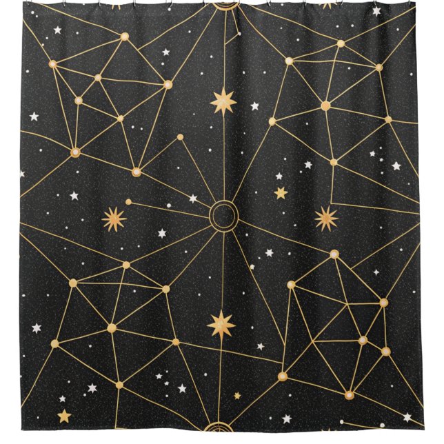 Celestial Constellation Star Pattern (3) Shower Curtain (Front)