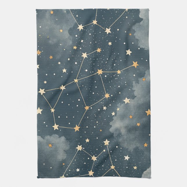 Celestial Constellation Star Pattern (4) Kitchen Towel (Vertical)