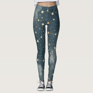 Celestial Constellation Star Pattern (4) Leggings