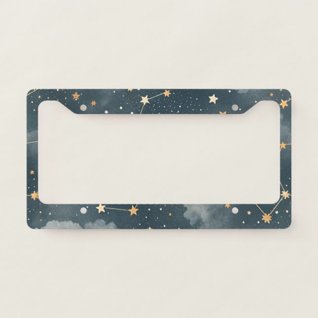 Celestial Constellation Star Pattern (4) License Plate Frame (Front)