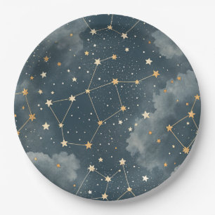 Celestial Constellation Star Pattern (4) Paper Plates