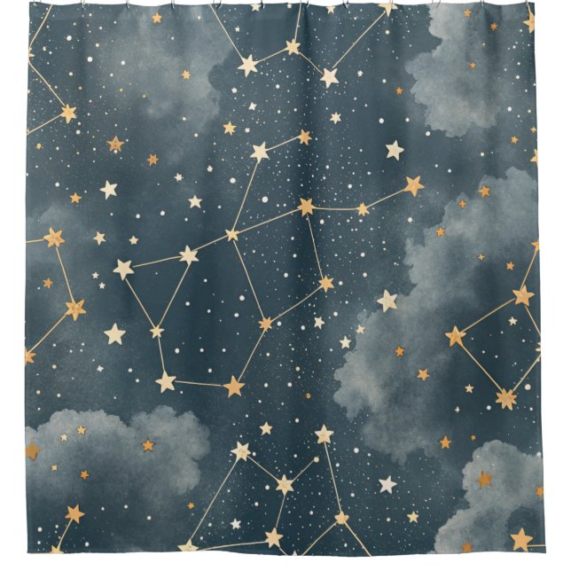 Celestial Constellation Star Pattern (4) Shower Curtain (Front)