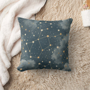 Celestial Constellation Star Pattern (4) Throw Pillow