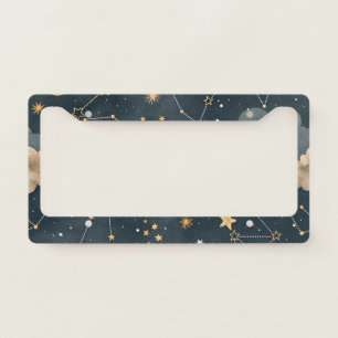 Celestial Constellation Star Pattern (5) License Plate Frame