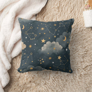 Celestial Constellation Star Pattern (5) Throw Pillow