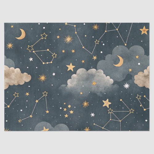 Celestial Constellation Star Pattern (5) Tissue Paper