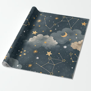 Celestial Constellation Star Pattern (5) Wrapping Paper