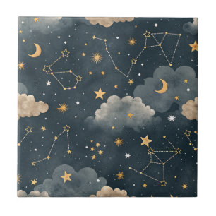 Celestial Constellation Star Pattern (7) Ceramic Tile