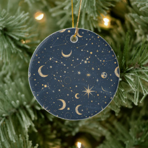 Celestial Constellation - Starry Night (1) Ceramic Ornament
