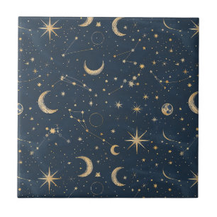 Celestial Constellation - Starry Night (1) Ceramic Tile