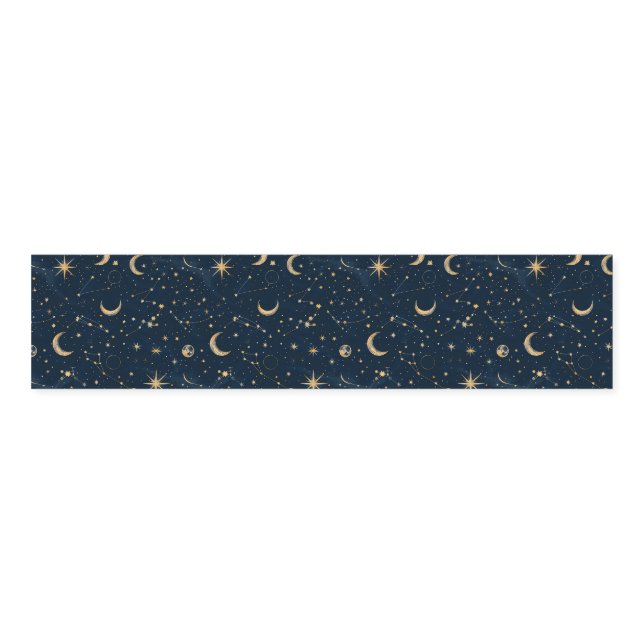Celestial Constellation - Starry Night (1) Napkin Bands (Unfolded)