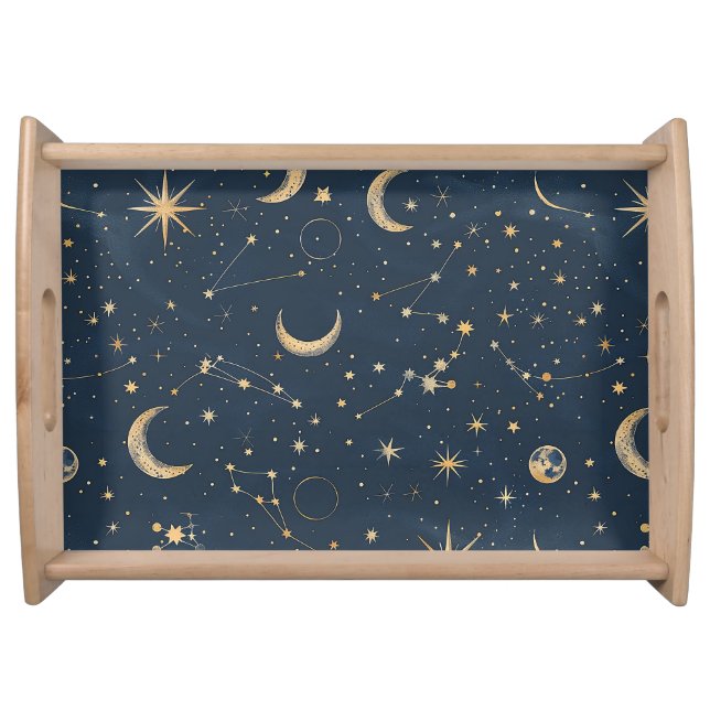 Celestial Constellation - Starry Night (1) Serving Tray (Front)