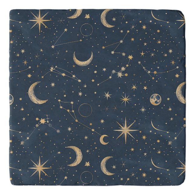 Celestial Constellation - Starry Night (1) Trivet (Front)