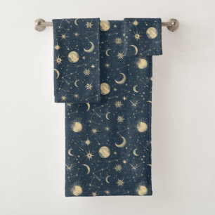 Celestial Constellation - Starry Night (3) Bath Towel Set