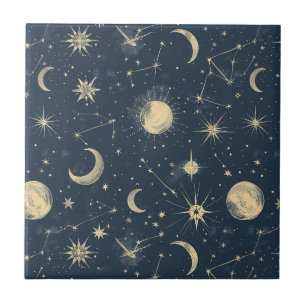 Celestial Constellation - Starry Night (3) Ceramic Tile