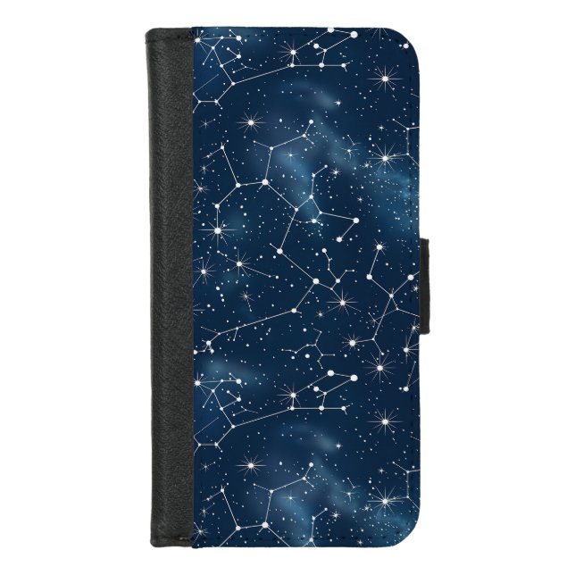 Celestial Constellation - Starry Night (3) iPhone Wallet Case (Front)