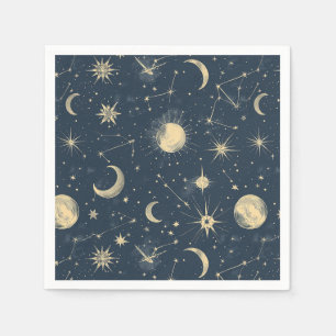 Celestial Constellation - Starry Night (3) Napkins