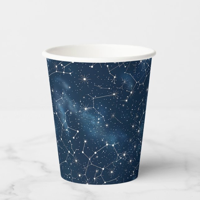 Celestial Constellation - Starry Night (3) Paper Cups (Front)