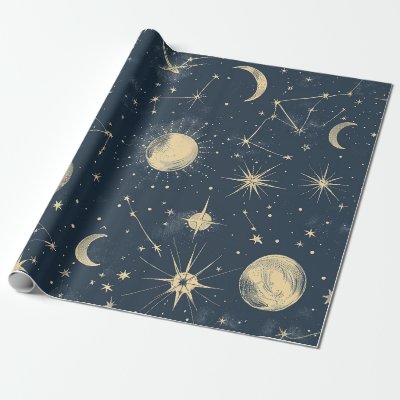 Celestial Constellation - Starry Night (3) Wrapping Paper