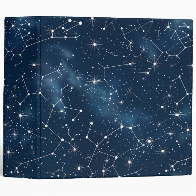 Celestial Constellation - Starry Night (4) 3 Ring Binder (Front/Spine)