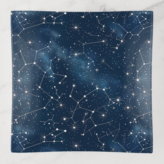 Celestial Constellation - Starry Night (4) Trinket Tray (Front)