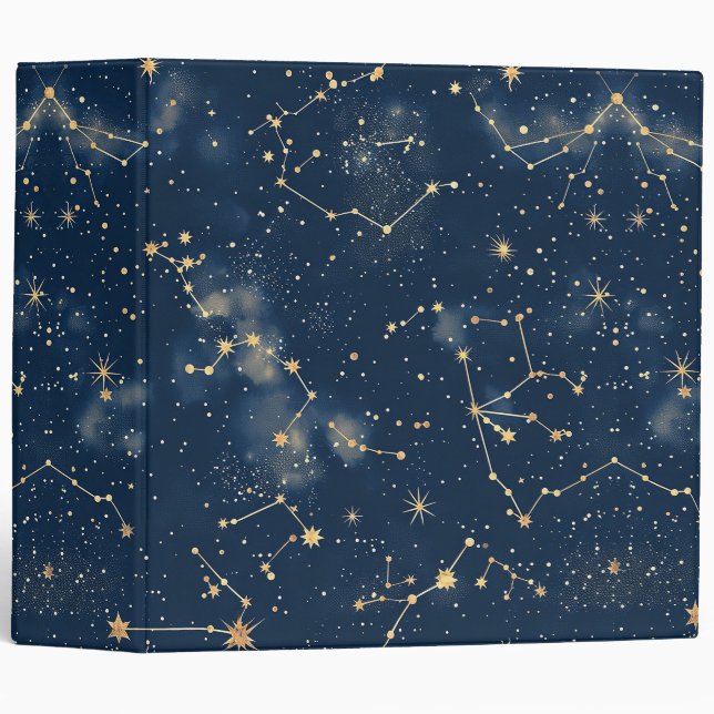 Celestial Constellation - Starry Night (5) 3 Ring Binder (Front/Spine)