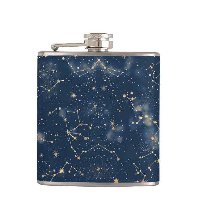 Celestial Constellation - Starry Night (5) Flask (Front)