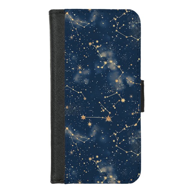 Celestial Constellation - Starry Night (5) iPhone Wallet Case (Front)