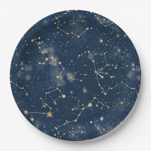 Celestial Constellation - Starry Night (5) Paper Plates