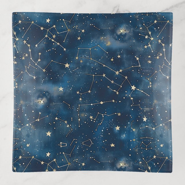 Celestial Constellation - Starry Night (6) Trinket Tray (Front)