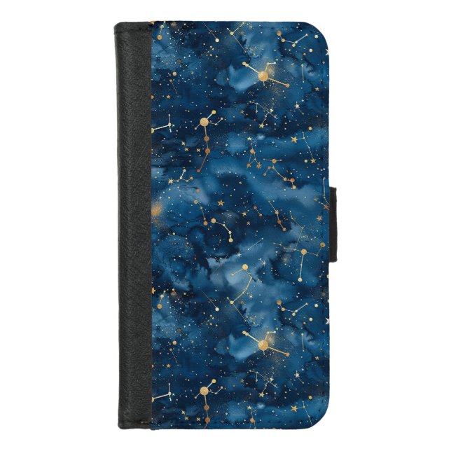 Celestial Constellation - Starry Night (7) iPhone Wallet Case (Front)