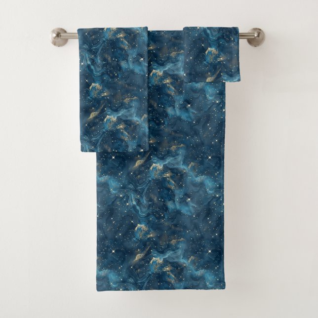 Celestial Constellation - Starry Night (8) Bath Towel Set (Insitu)