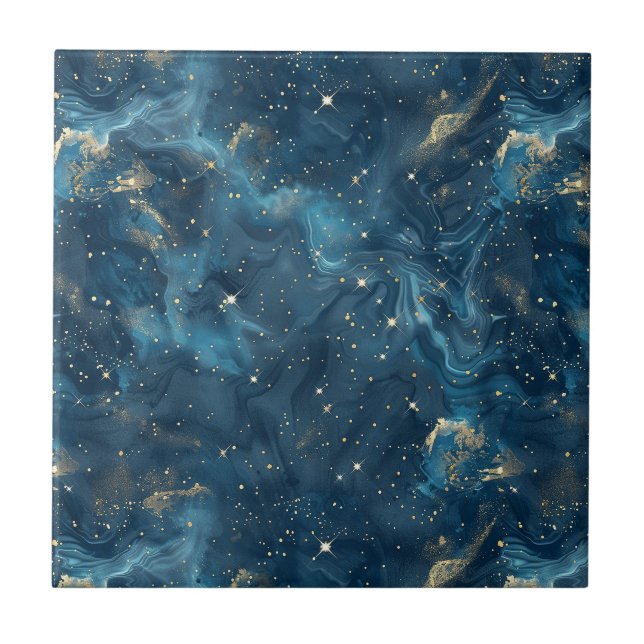 Celestial Constellation - Starry Night (8) Ceramic Tile (Front)