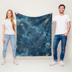 Celestial Constellation - Starry Night (8) Fleece Blanket