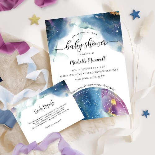 Celestial Constellations and Stars Baby Shower Invitation