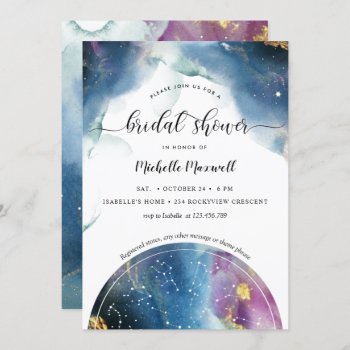 Celestial Constellations and Stars Bridal Shower Invitation
