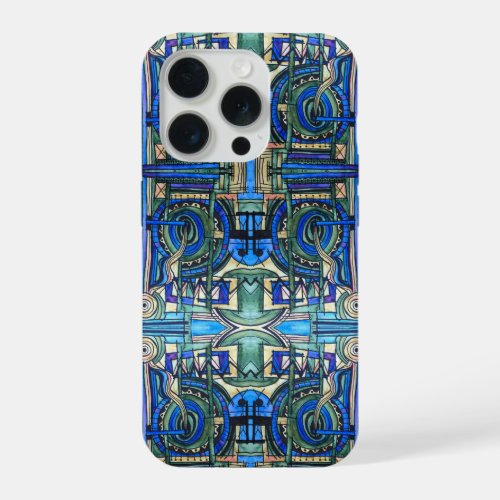 Celestial-Contemporary Geometric Pattern iPhone 15 Pro Case