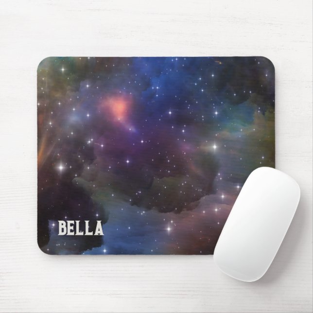 Celestial Cosmic Galaxy Pattern Mouse Pad (With Mouse)