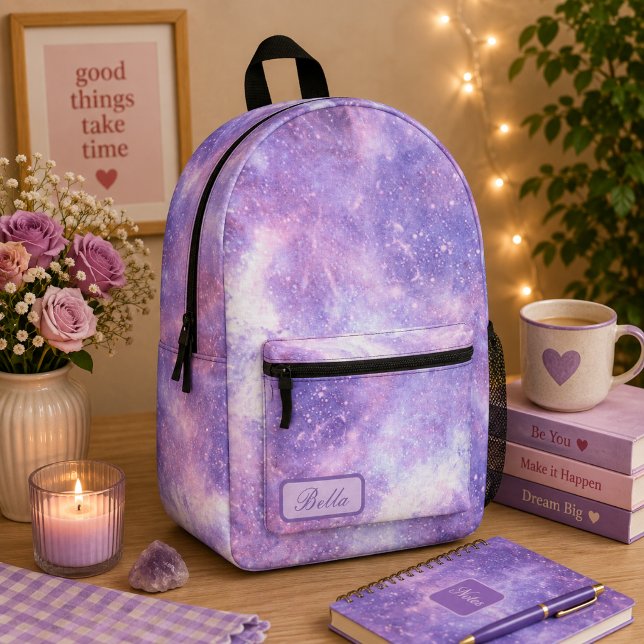 Celestial Cosmic Galaxy Pattern Printed Backpack (Creator Uploaded)