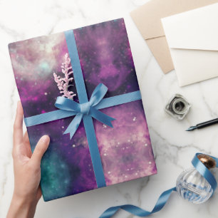 Celestial Cosmic Galaxy Pattern Wrapping Paper
