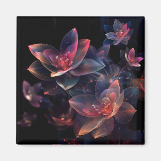 Celestial Cosmic Lotus Bloom Magnet