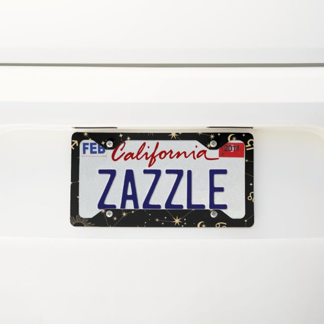 Celestial Cosmic Stars License Plate Frame (On Car)
