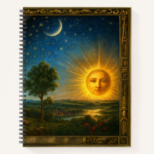 Celestial Cosmos Derived From Flammarion Engraving Notebook