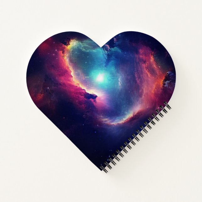 Celestial Cosmos Modern Space Galaxy Sky Notebook (Back)